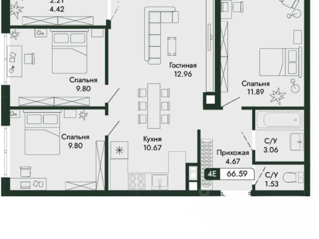 Квартира продажа в Виноградное С