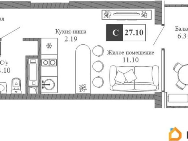 Квартира продажа в Виноградное С