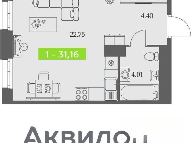 Квартира продажа в Октябрьский округ, Архангельск