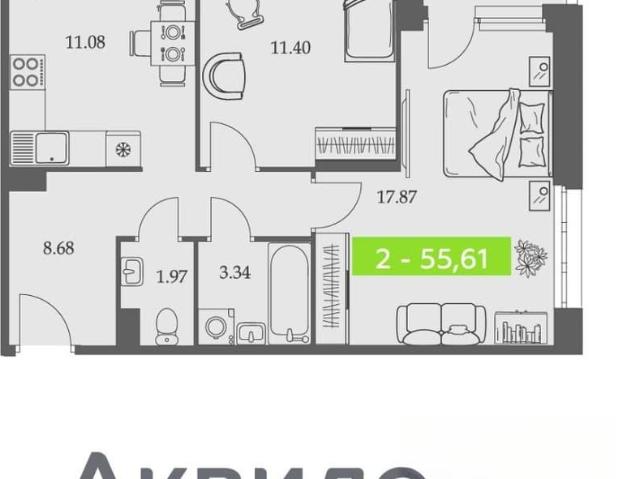 Квартира продажа в Октябрьский округ, Архангельск