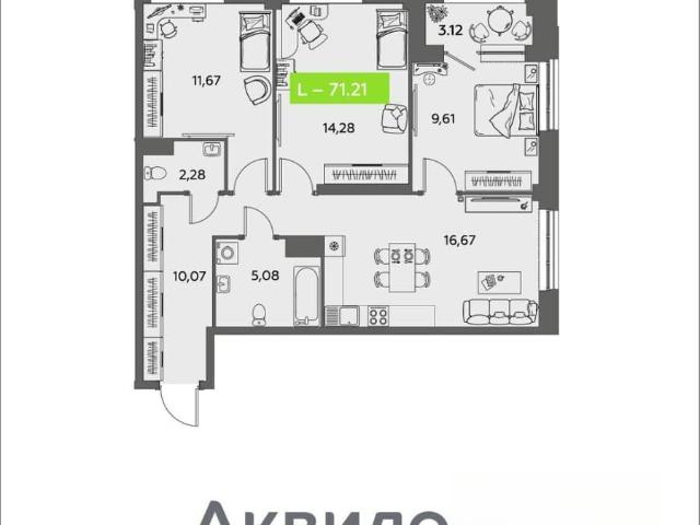 Квартира продажа в Ломоносовский округ, Архангельск