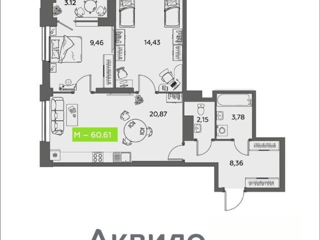 Квартира продажа в Ломоносовский округ, Архангельск