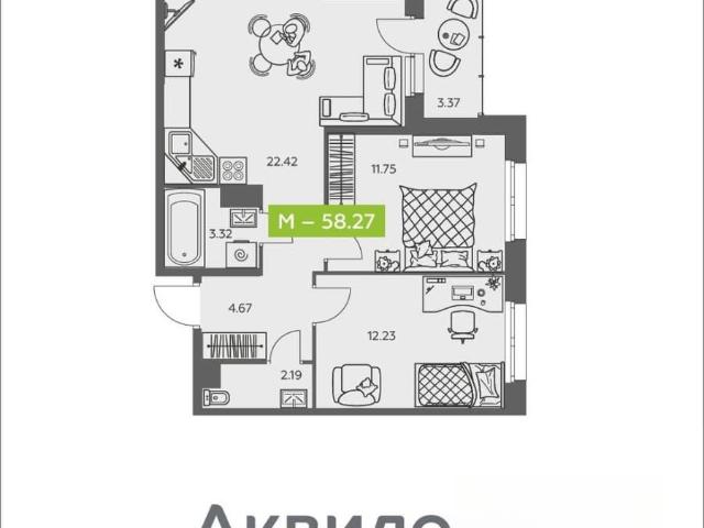 Квартира продажа в Соломбальский округ, Архангельск