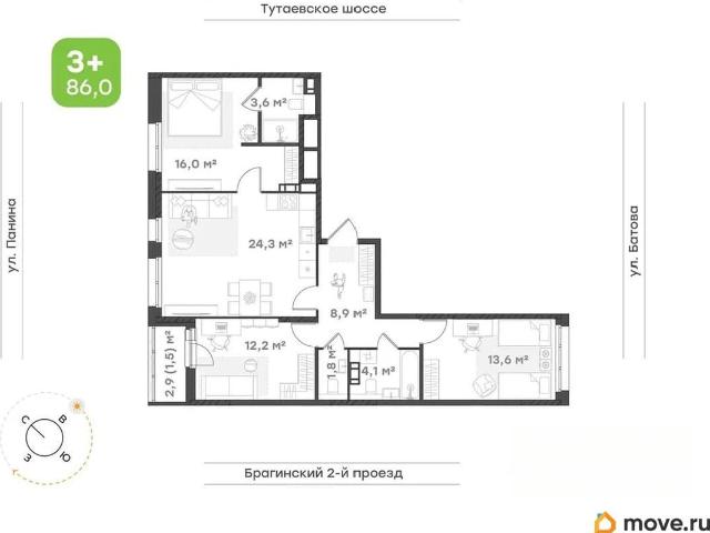 Квартира продажа в Яблоневый посад, городской округ Ярославль