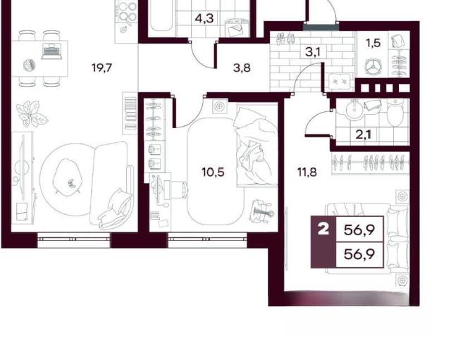 Квартира продажа в Тюмень, Тюменская область