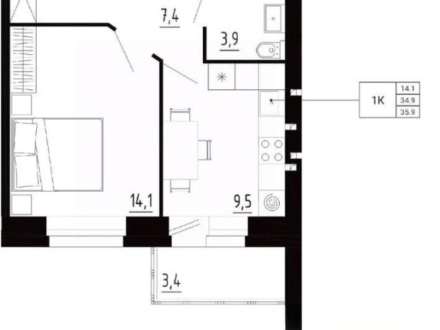 Квартира продажа в Образцово Д, Орловская область