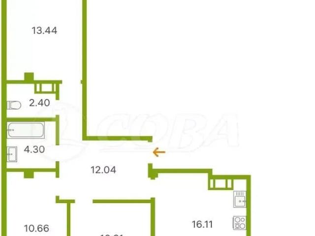 Квартира продажа в Калининский административный округ, Тюмень