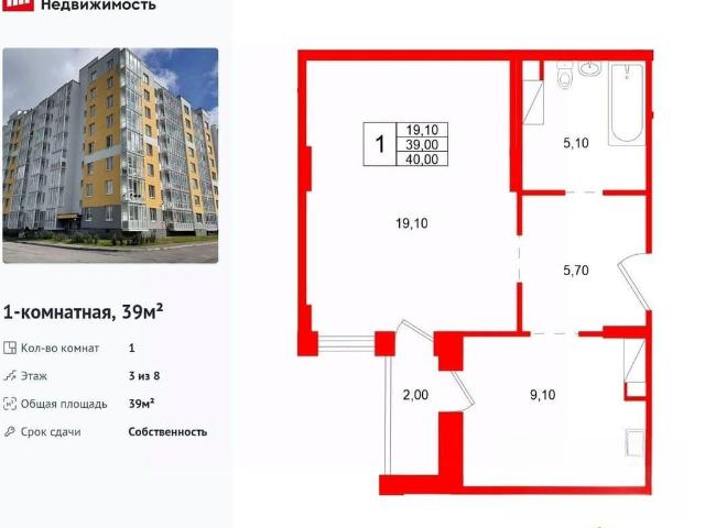 Квартира продажа в Скотное Массив, Ленинградская область
