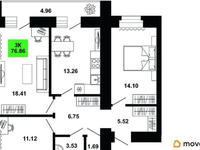 Квартира продажа в Федяковское, Киров