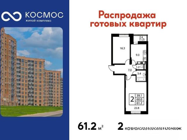 Квартира продажа в микрорайон Авиационный, Домодедово