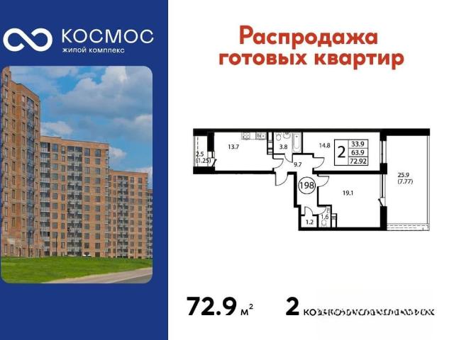 Квартира продажа в микрорайон Авиационный, Домодедово