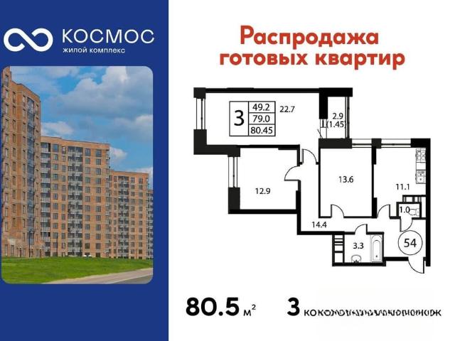 Квартира продажа в микрорайон Авиационный, Домодедово