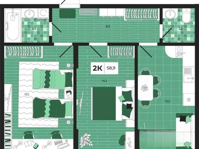 Квартира продажа в Дубна, Кабардино-Балкарская Республика