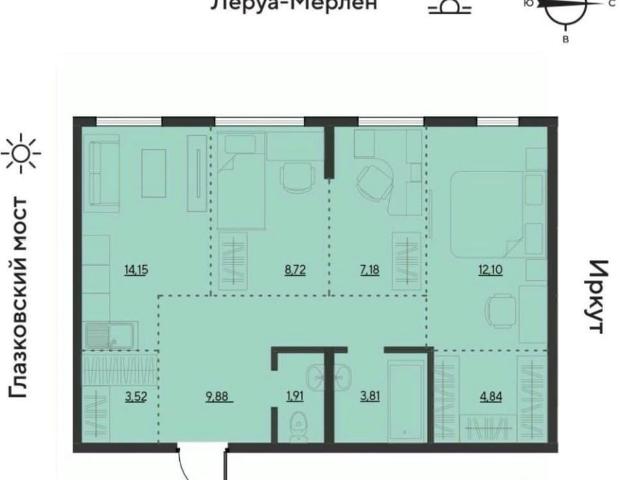 Квартира продажа в Свердловский административный округ, Иркутск
