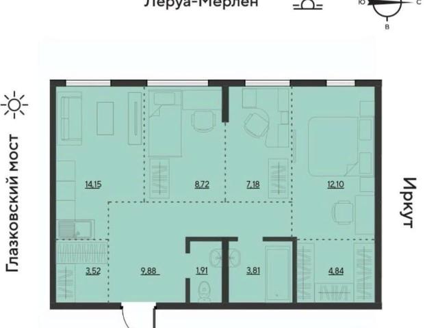 Квартира продажа в Свердловский административный округ, Иркутск