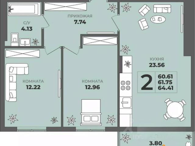 Квартира продажа в СТ «Рассвет», Калининград