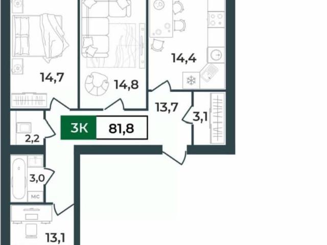 Квартира продажа в Ковров, Владимирская область
