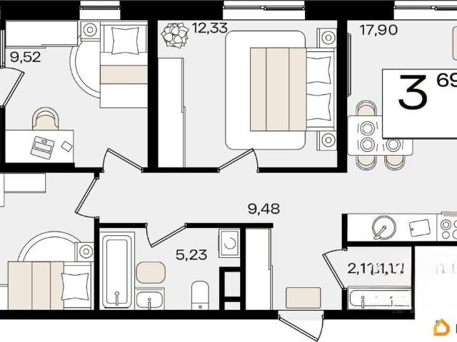 Квартира продажа в Березовый, Краснодарский Край