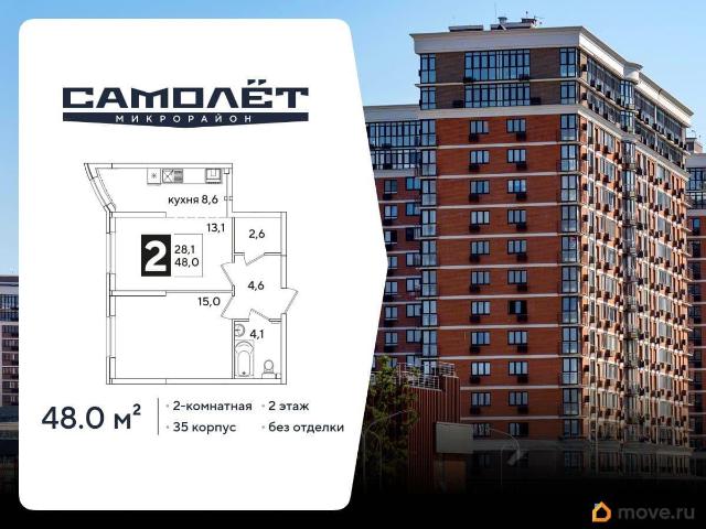 Квартира продажа в Жилой комплекс «Самолёт», Краснодар