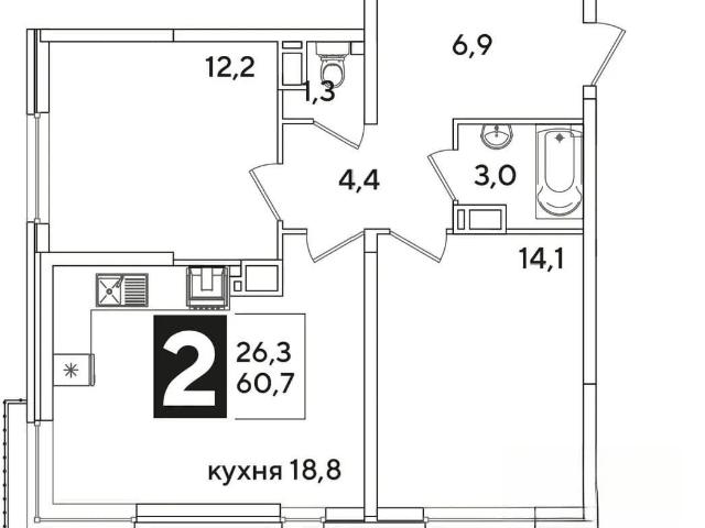 Квартира продажа в Жилой комплекс «Самолёт», Краснодар