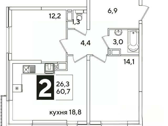 Квартира продажа в Жилой комплекс «Самолёт», Краснодар