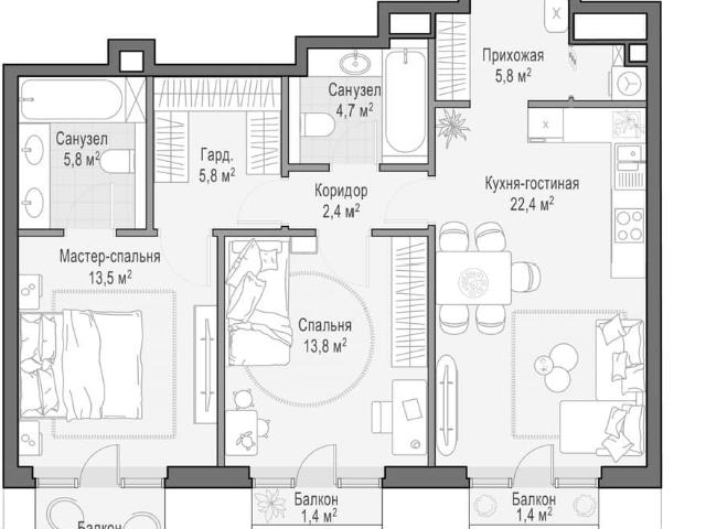 Квартира продажа в Пресненский район, Москва