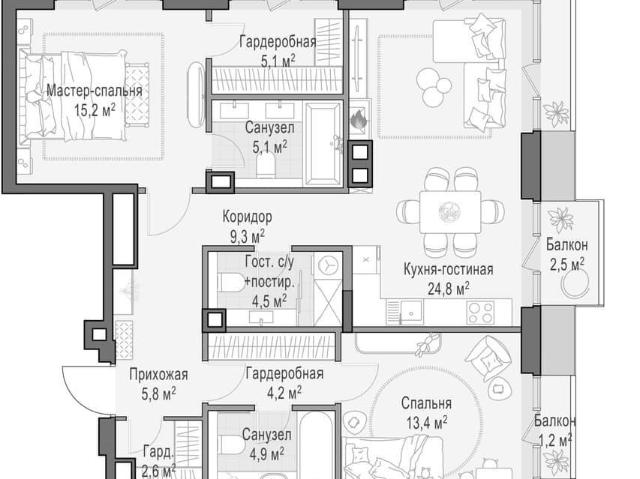Квартира продажа в Пресненский район, Москва