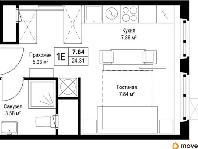 Квартира продажа в Центральный квартал, Сапроново