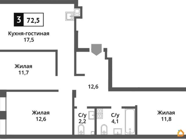 Квартира продажа в Красногорск, Кабардино-Балкарская Республика