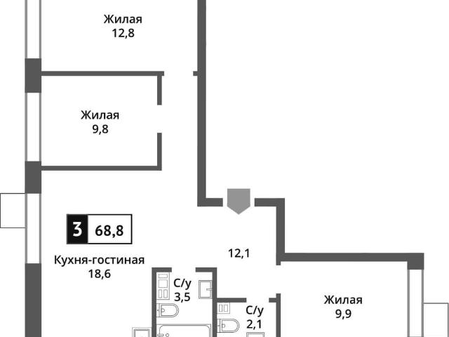 Квартира продажа в Красногорск, Кабардино-Балкарская Республика