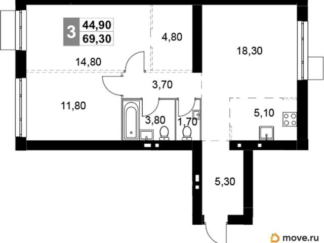 Квартира продажа в Апрелевка, Кабардино-Балкарская Республика