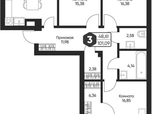 Квартира продажа в Озерецкое, Кабардино-Балкарская Республика