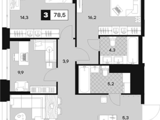 Квартира продажа в район Южное Тушино, Москва