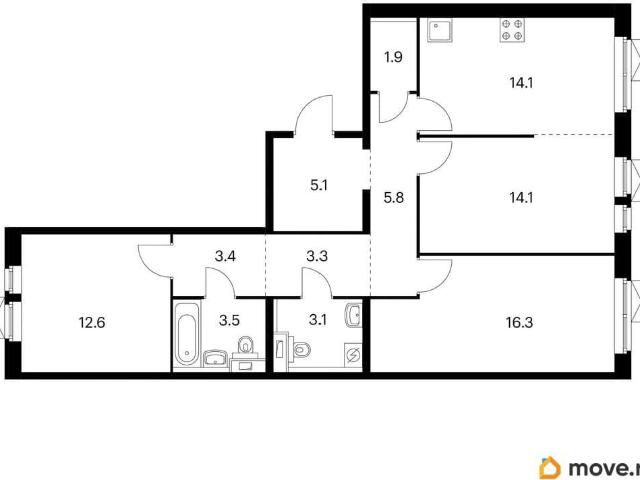 Квартира продажа в Котельники, Кабардино-Балкарская Республика