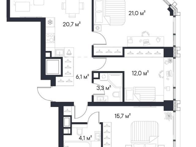 Квартира продажа в район Нагатино-Садовники, Москва