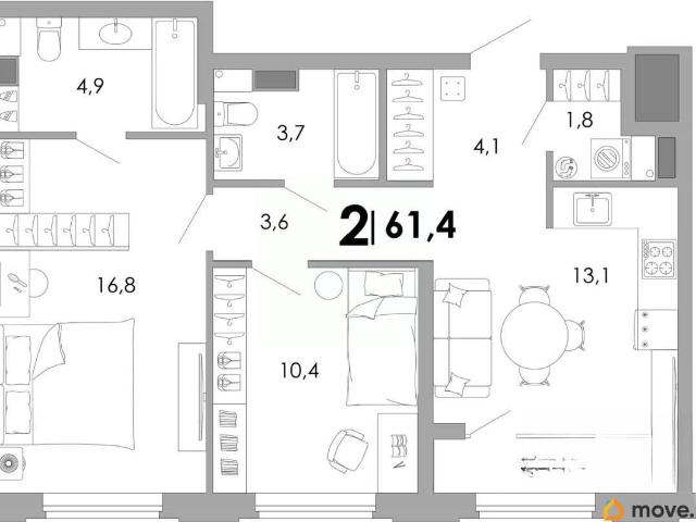 Квартира продажа в Горький, Тыва Республика