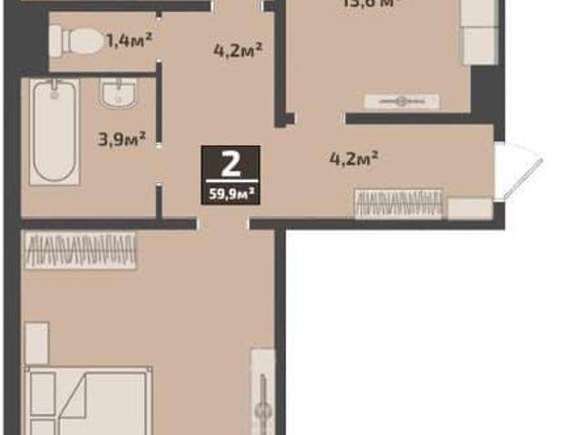 Квартира продажа в Центральный АО, Омская область