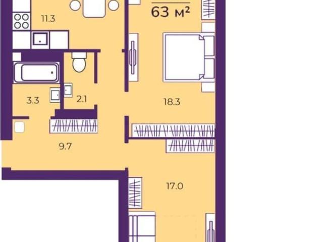 Квартира продажа в Центральный АО, Омская область