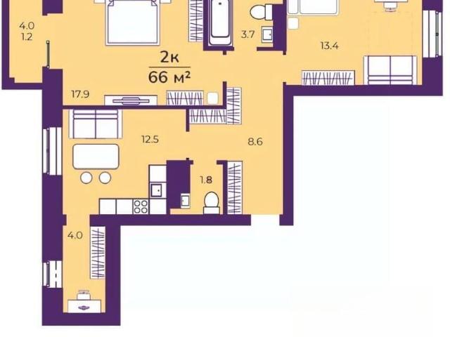 Квартира продажа в Центральный АО, Омская область