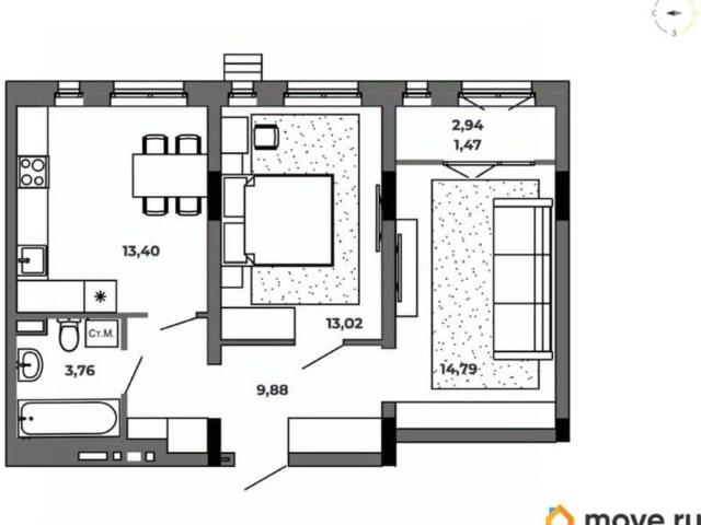 Квартира продажа в Центральный АО, Омская область