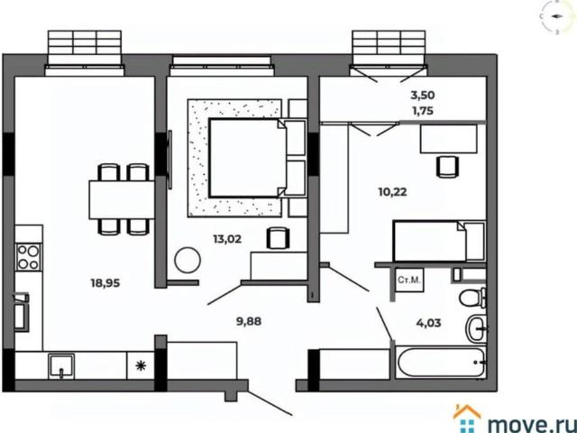 Квартира продажа в Центральный АО, Омская область