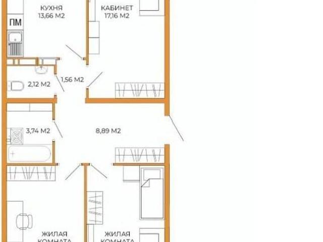 Квартира продажа в Октябрьский район, городской округ Пенза