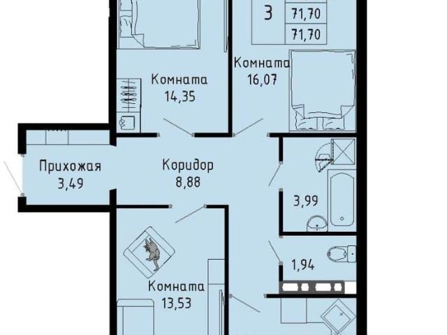 Квартира продажа в Пермь, Пермский Край