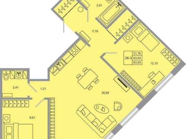 Квартира продажа в Бугры, Ленинградская область