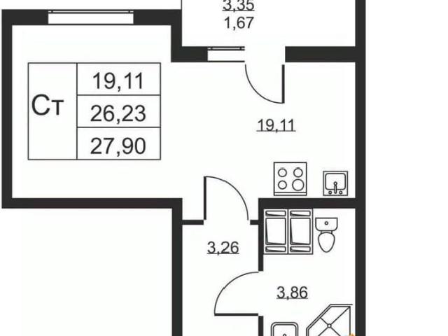 Квартира продажа в Бугры, Ленинградская область