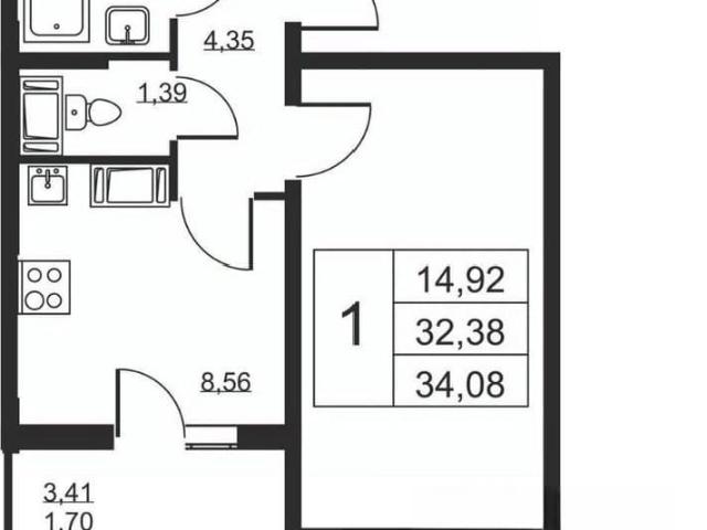 Квартира продажа в Бугры, Ленинградская область