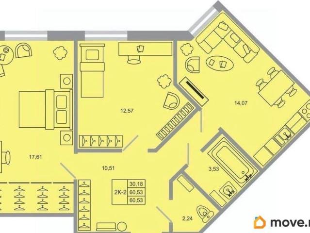 Квартира продажа в Бугры, Ленинградская область