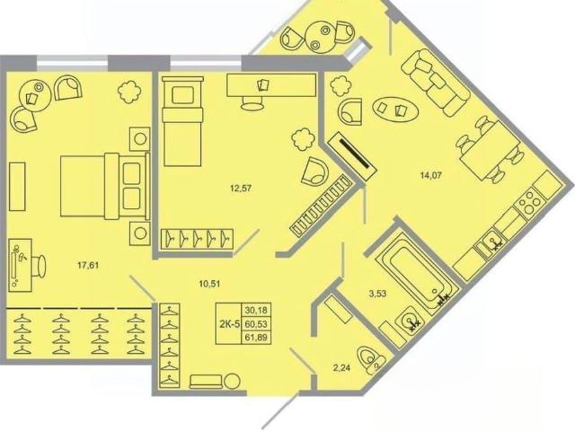 Квартира продажа в Бугры, Ленинградская область