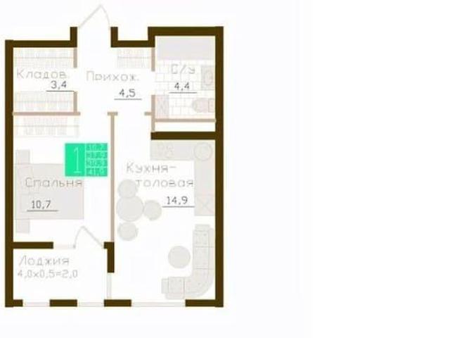 Квартира продажа в Молодежное