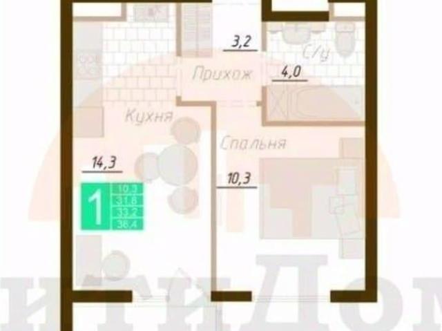 Квартира продажа в Молодежное